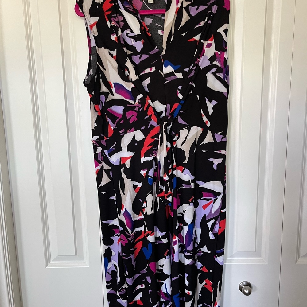 Dana Buchman XL tie front dress